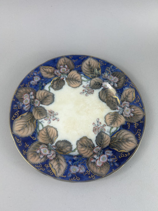 Antique Davenport “Nectarine” cobalt blue dessert plate c.1870