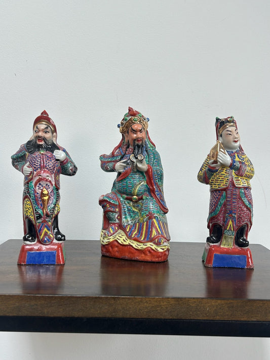 Late Qing/Republic Chinese Famille Rose Immortals Figures Set of 30