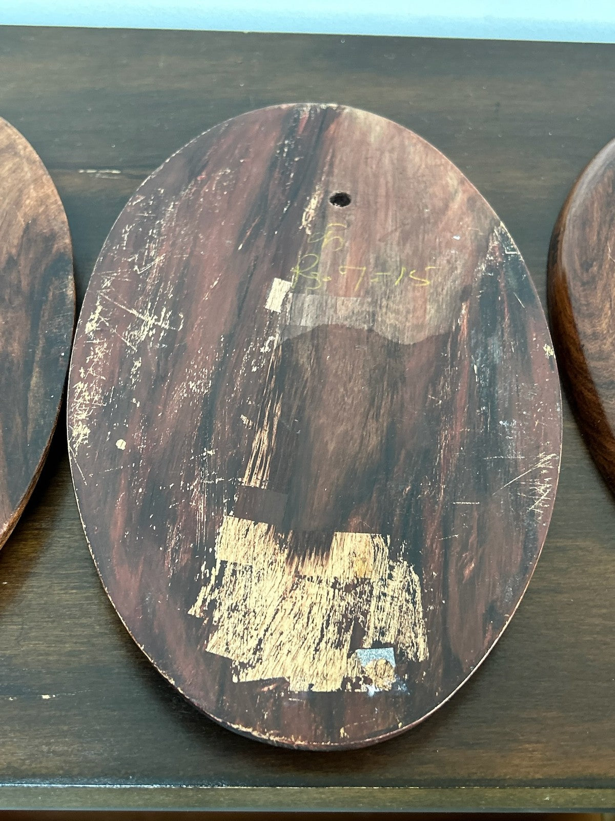 Antique Inlaid Marquetry Oval Plaques Figural Sorrento Style8
