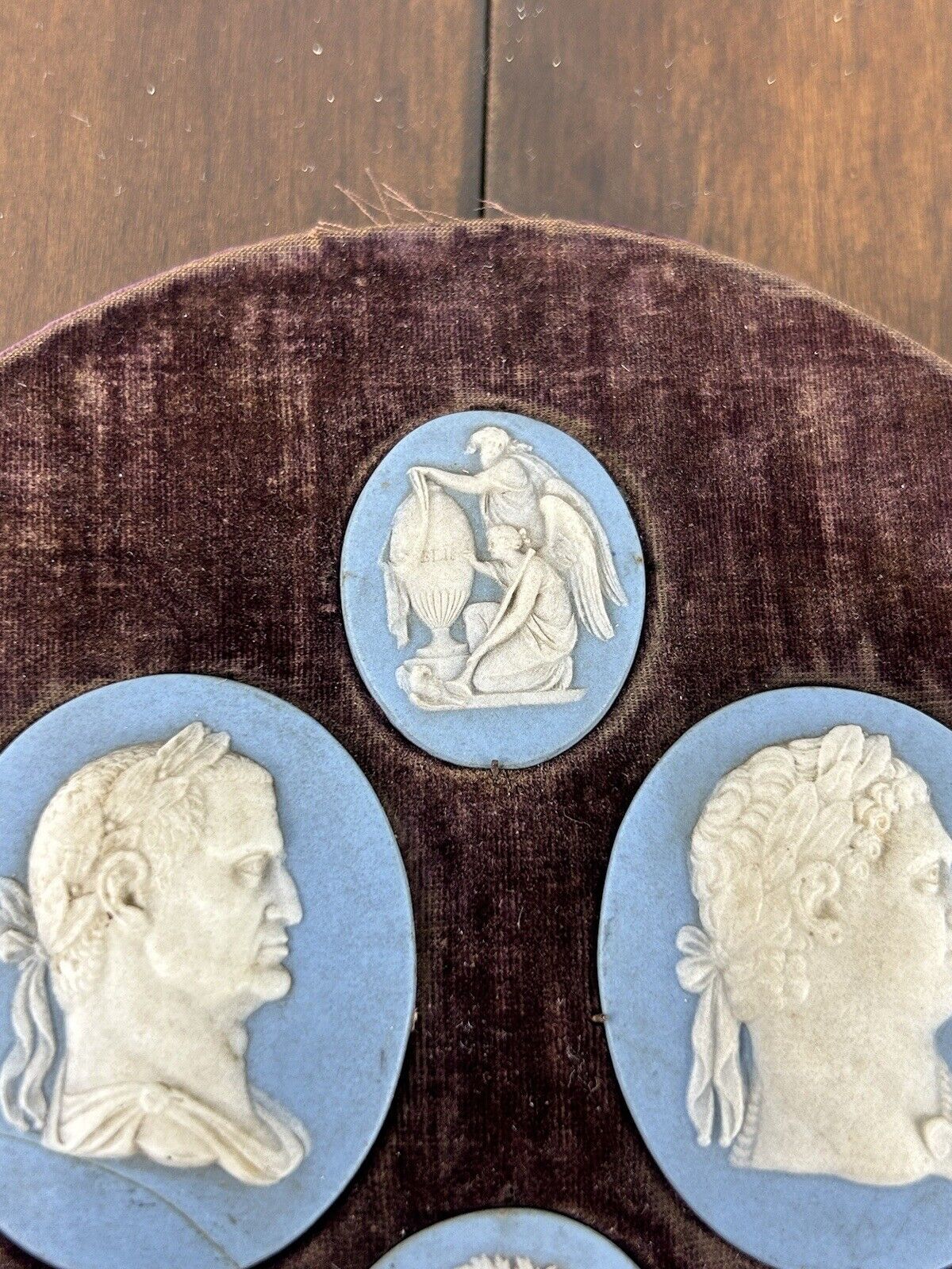 Wedgwood Jasperware Roman Emperor Medallion Jasperware Set 19th Century Wedgwood