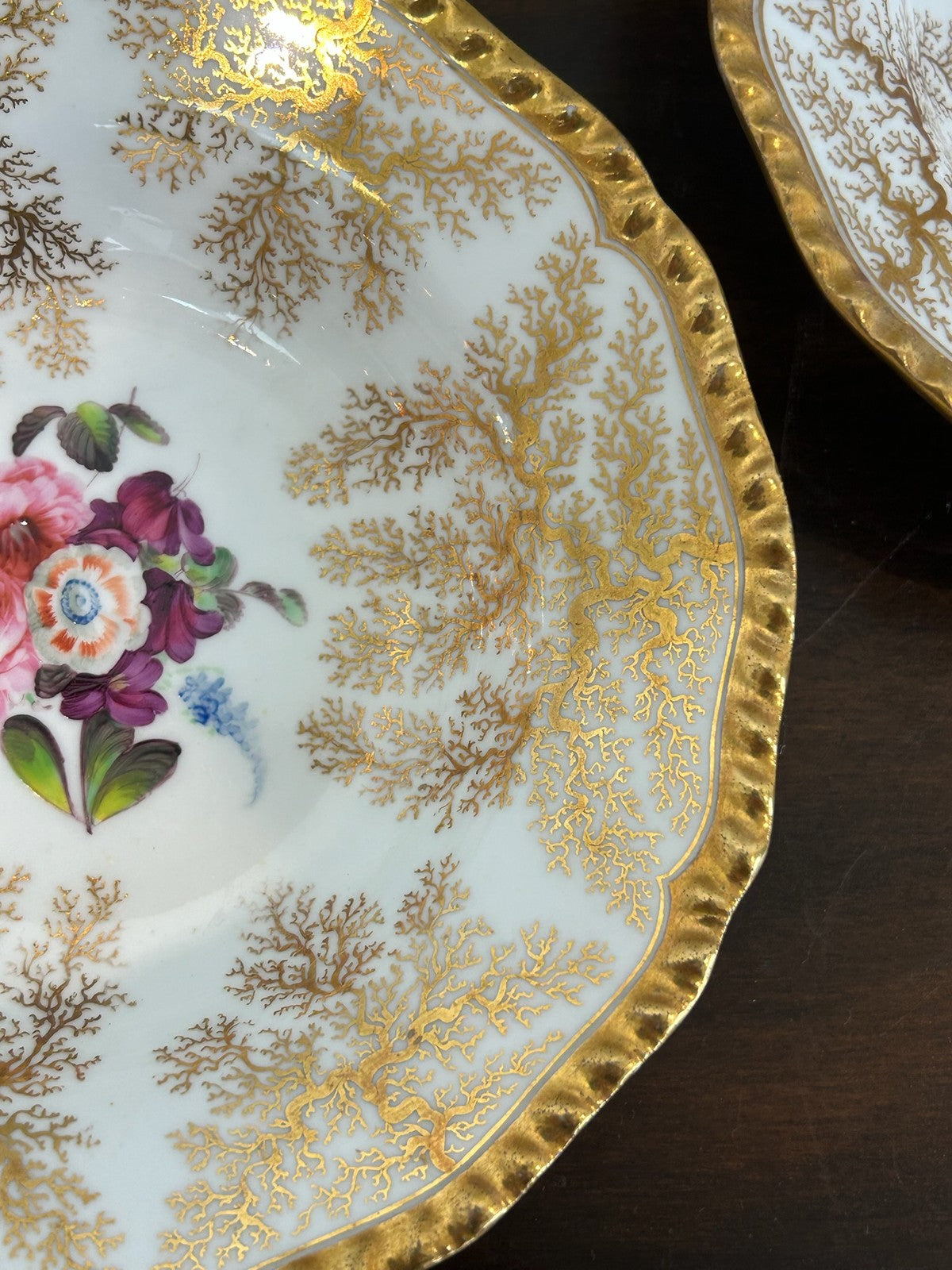 Pair Flight Barr Barr Worcester Porcelain Dessert Plates c.1825 Unmarked4