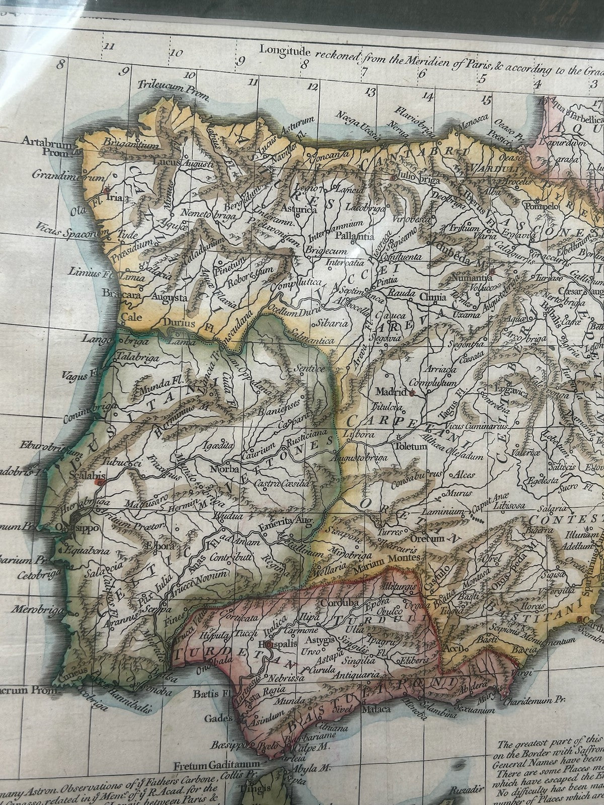 Spain Antique Map R.W. Seale for Rollin's Roman History after D'Anville 17416