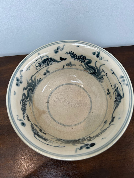 Celadon Glazed Bowls Blue & White Interior A/F Hairline Korean0