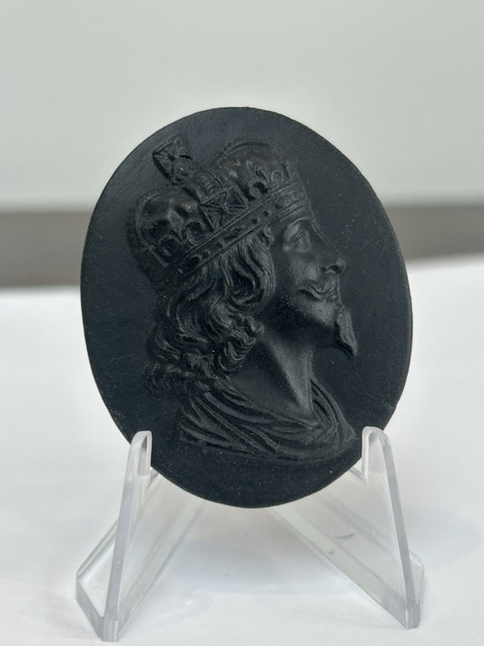 Wedgwood Black Basalt Portrait Medallion No.25 Charles I Kings of England c.18000