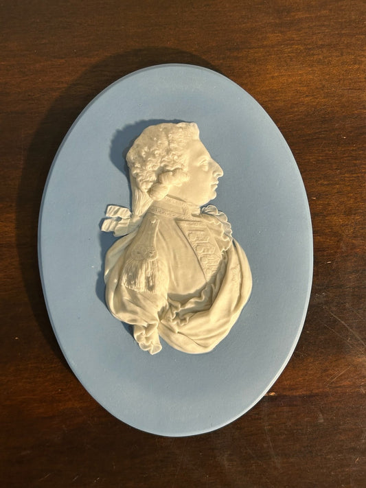 Antique 18thC Wedgwood Blue Jasper Portrait Medallion Frederick Duke of York0