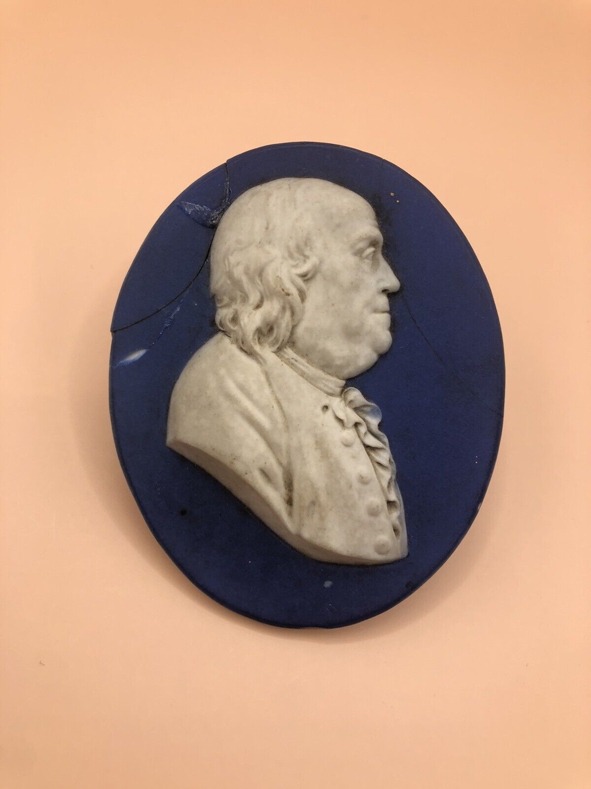 Wedgwood benjamin Franklin Early 18th century medallion/plaque - repaired