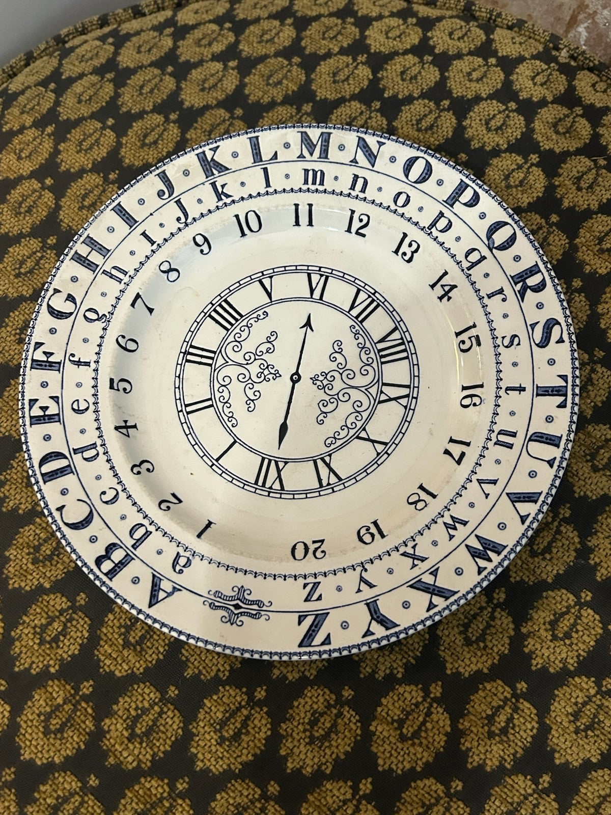 Vintage Adams Alphabet Clock Face Plate Micratex Ironstone Wedgwood Group0