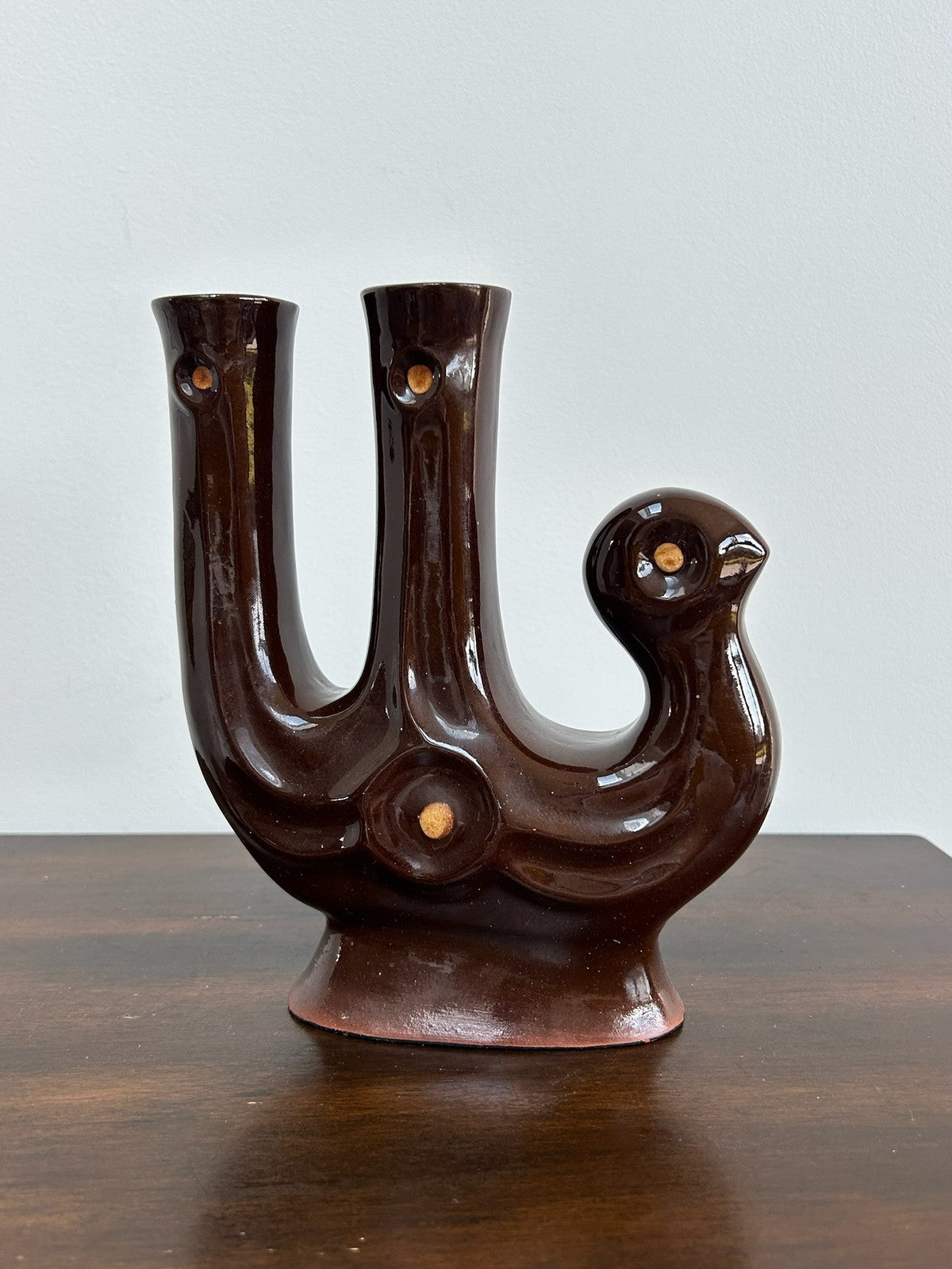 Polish Rooster Pottery Candlestick Millenium Cooperative Krakow2