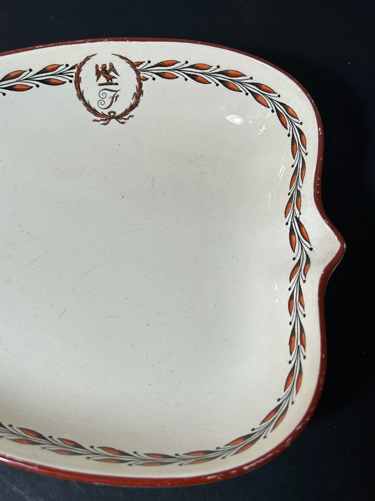 Antique Wedgwood Queens Ware Crested Heart Shaped Dessert Dish Mortlocks 18872