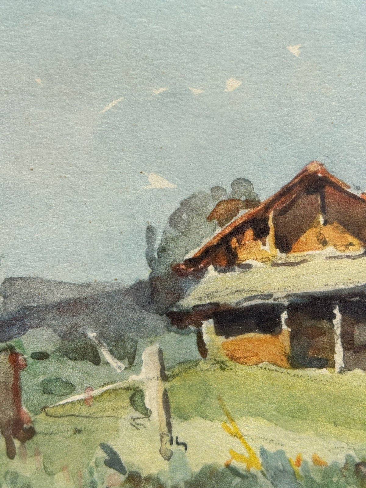 Stehli Freres 1930s Lithograph after A.Marc Chalet Grindelwald Wetterhorn8