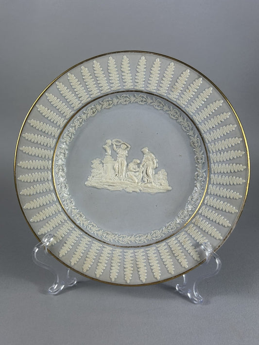 Ridgway 19thC Neoclassical Sprig Plate, Staffordshire Porcelain