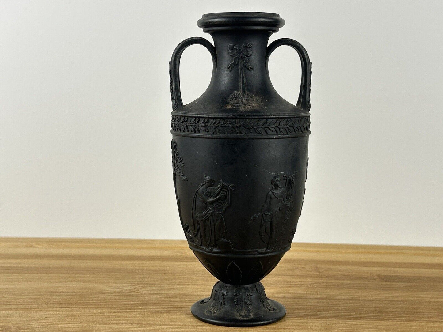 Wedgwood Black Basalt 15cm Trophy Vase Jasperware 19th Century