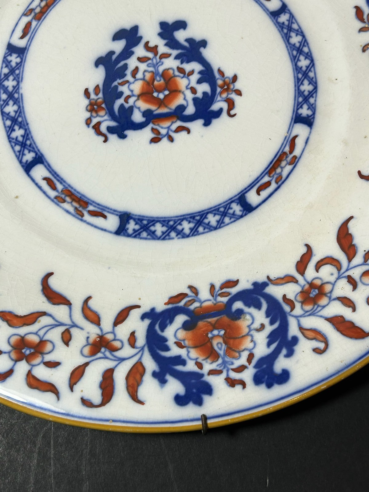 Large Antique Minton Imari Pattern Twin Handled Comport Cake Plate 34cm A/F5