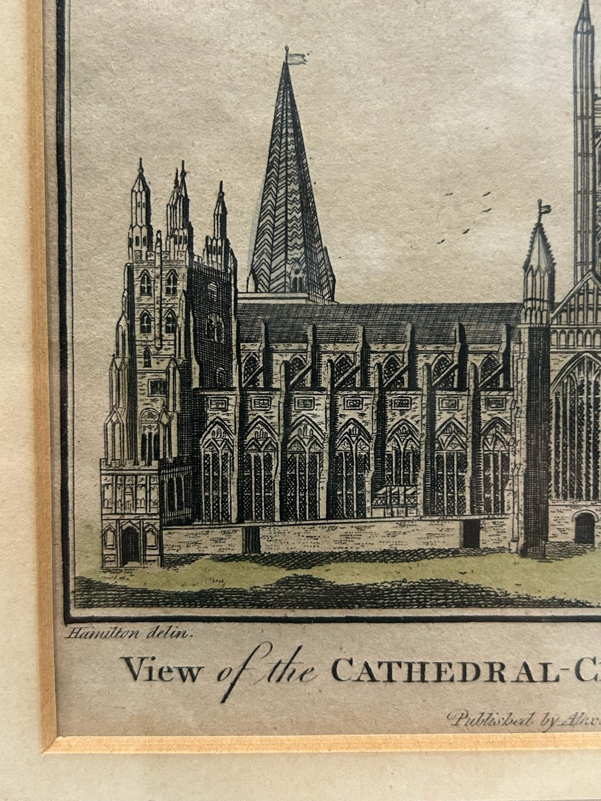 Archbishop Michael Ramsey Signed Canterbury Cathedral Engraving Hogg c.17842