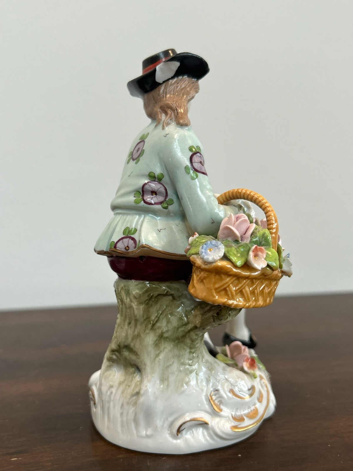 Pair Continental Dresden Style Porcelain Figures Courting Couple8