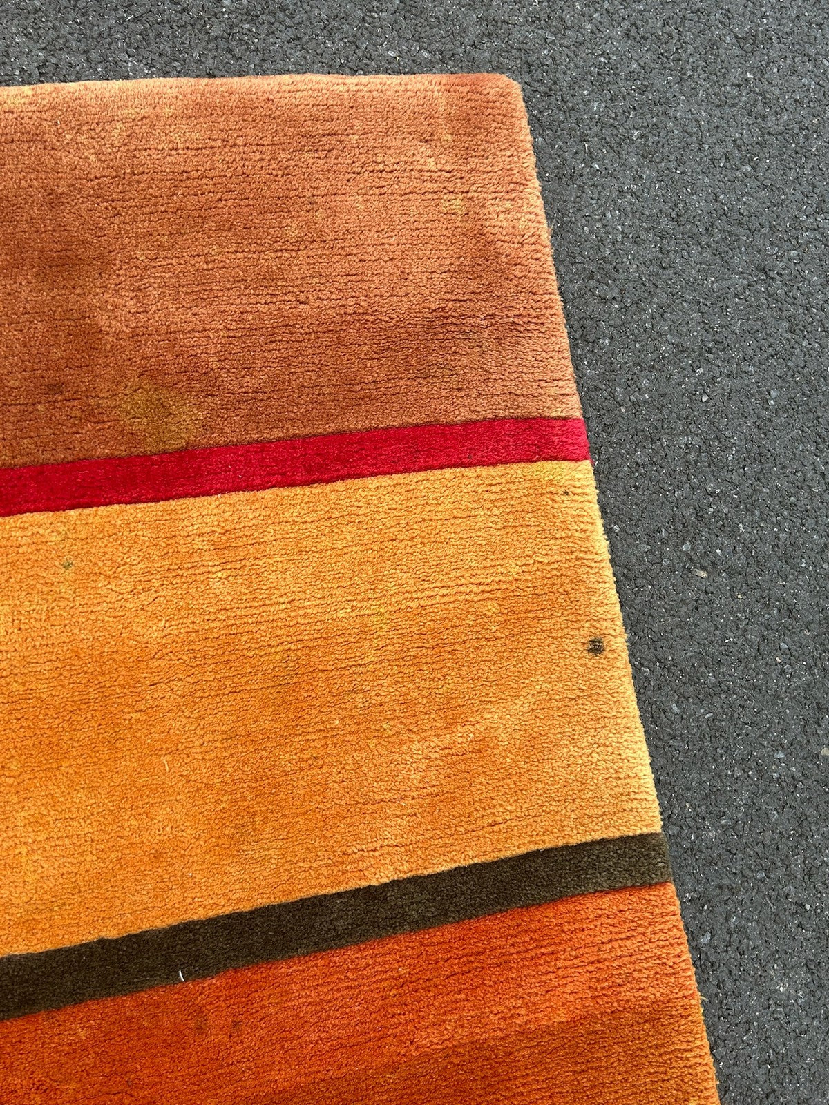 Modern Tibetan Nepalese Hand Knotted Striped Wool Rug Designer 176x120cm9