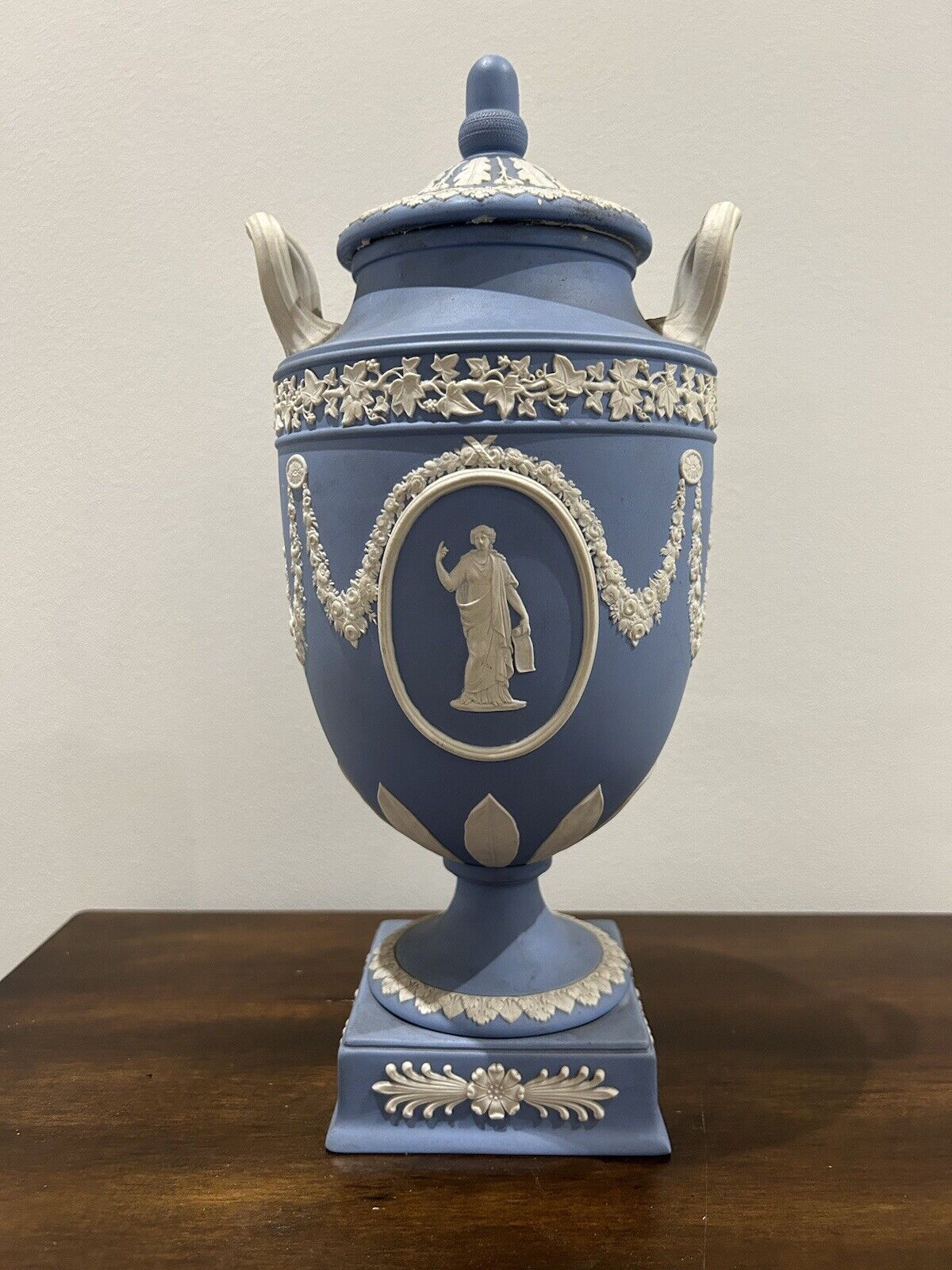 Wedgwood Large Light Blue William Hackwood Neo Classical Urn