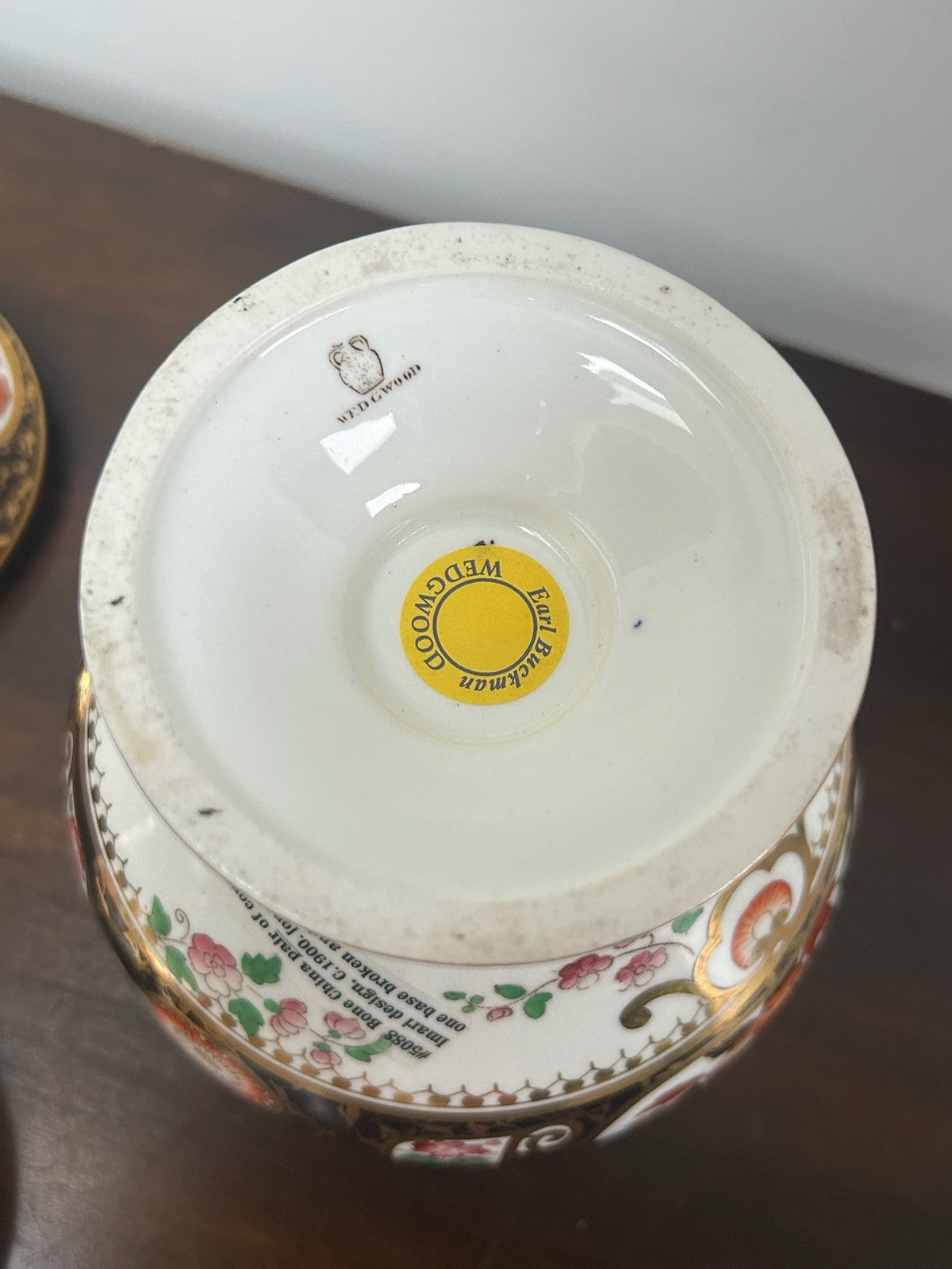 Pair Wedgwood Bone China Imari Covered Jars c.1900 Buckman Collection A/F10