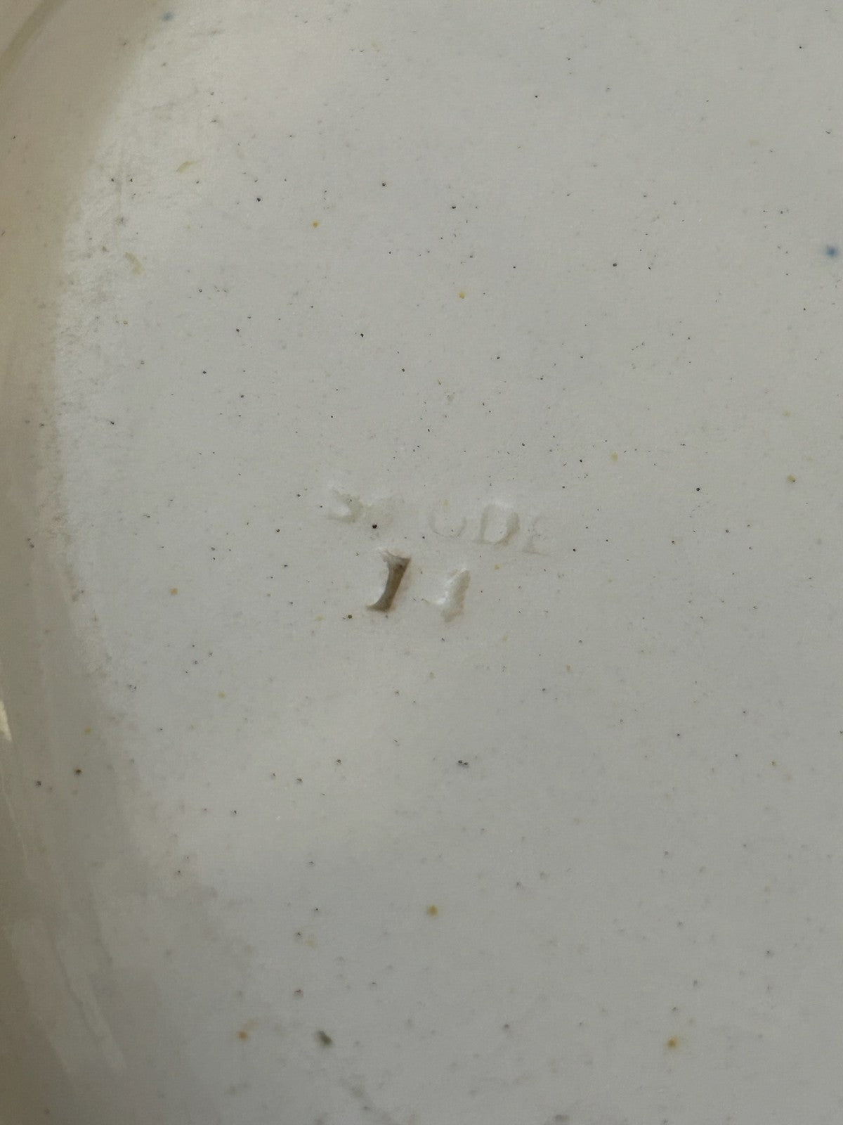 18th Century Spode Pearlware Blue Feather Edge Oval Dish Impressed SPODE 144