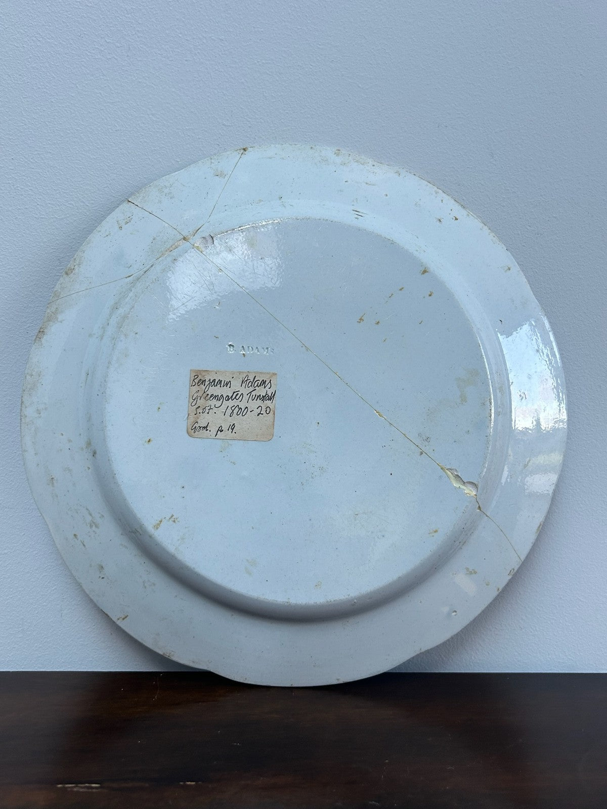 Antique Staffordshire Blue White Transferware Plate Ruins Landscape c18208