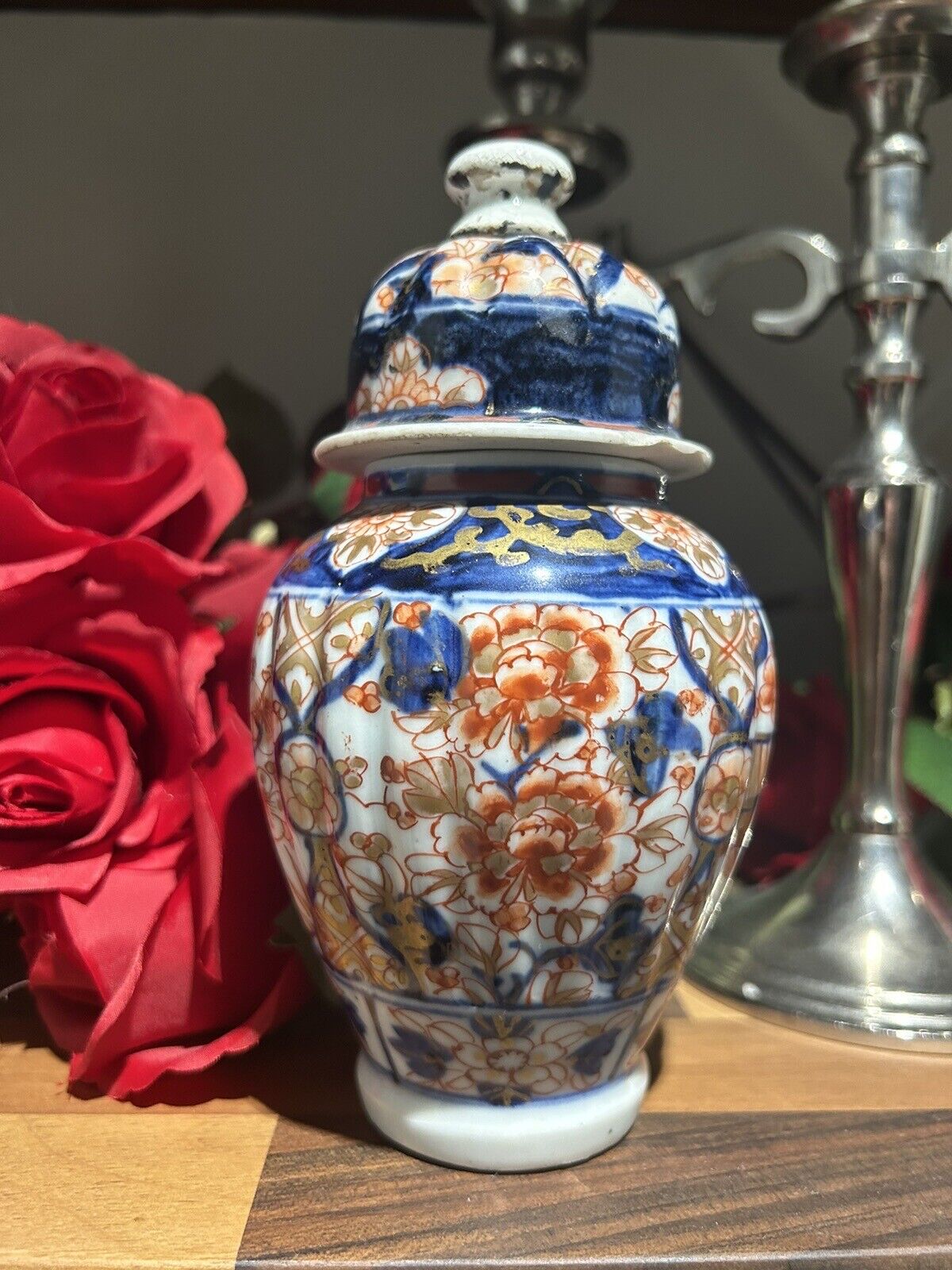 Quality Antique Japanese Imari Lidded Vase