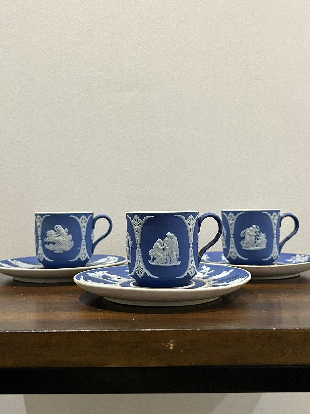 Wedgwood Teacup Set Miniature Jasperware 3 Set