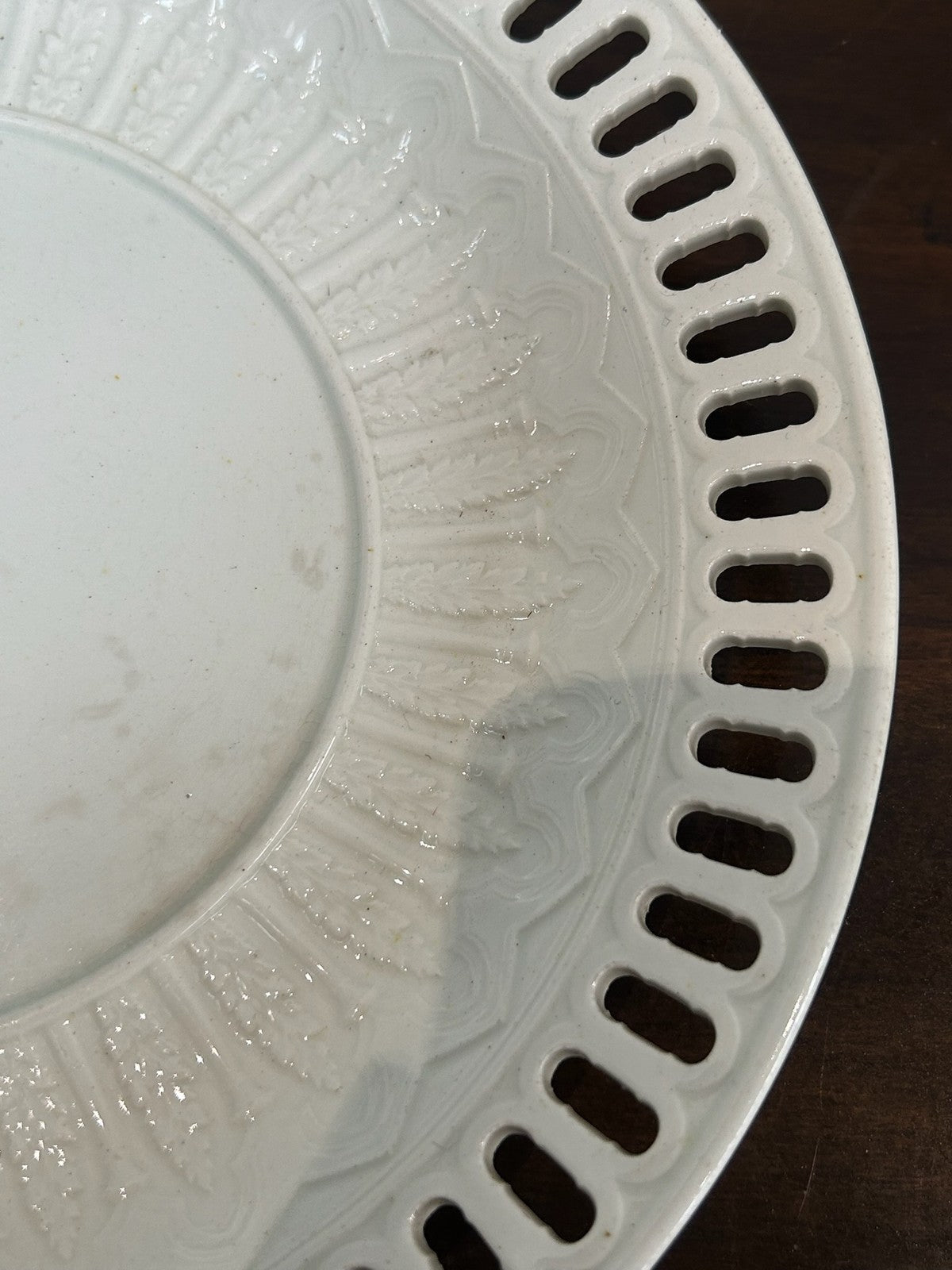 Antique Wedgwood Creamware Pierced Rim Dish Early 19th Century c.18204