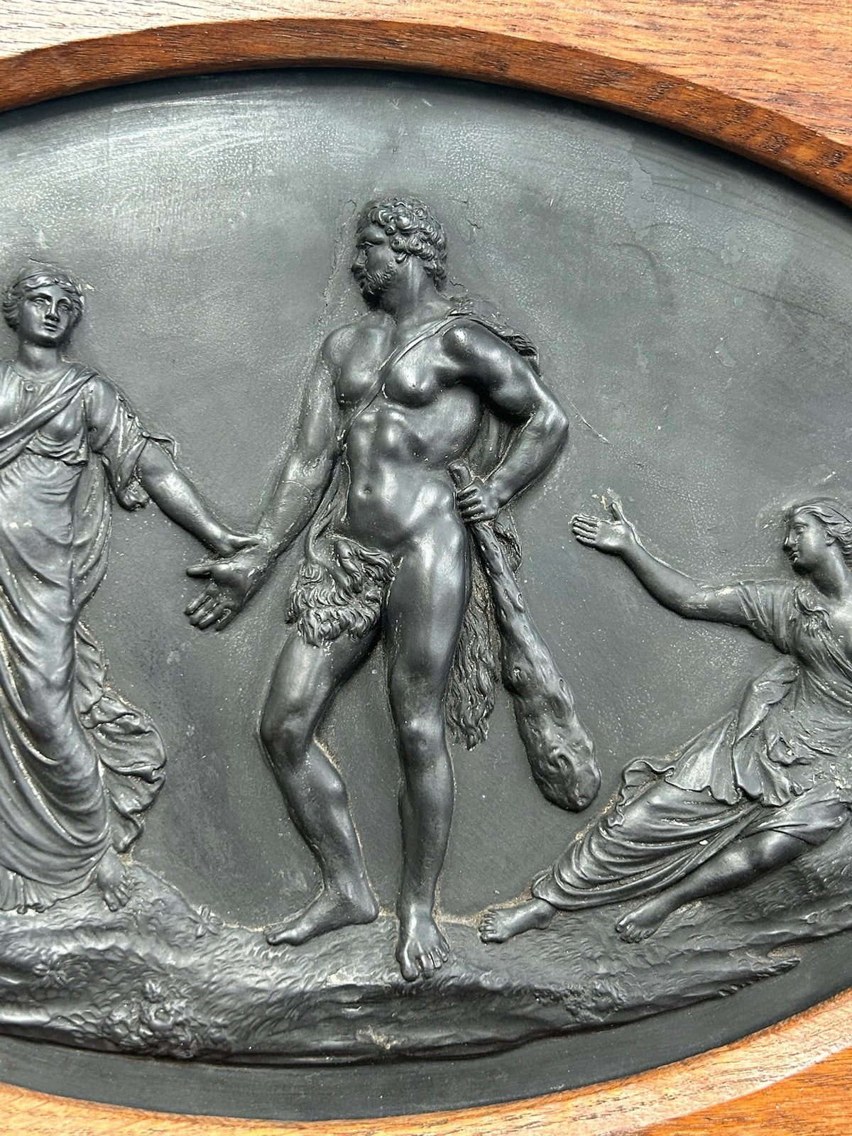 Wedgwood Black Basalt Plaque 'The Judgment of Hercules' Framed3