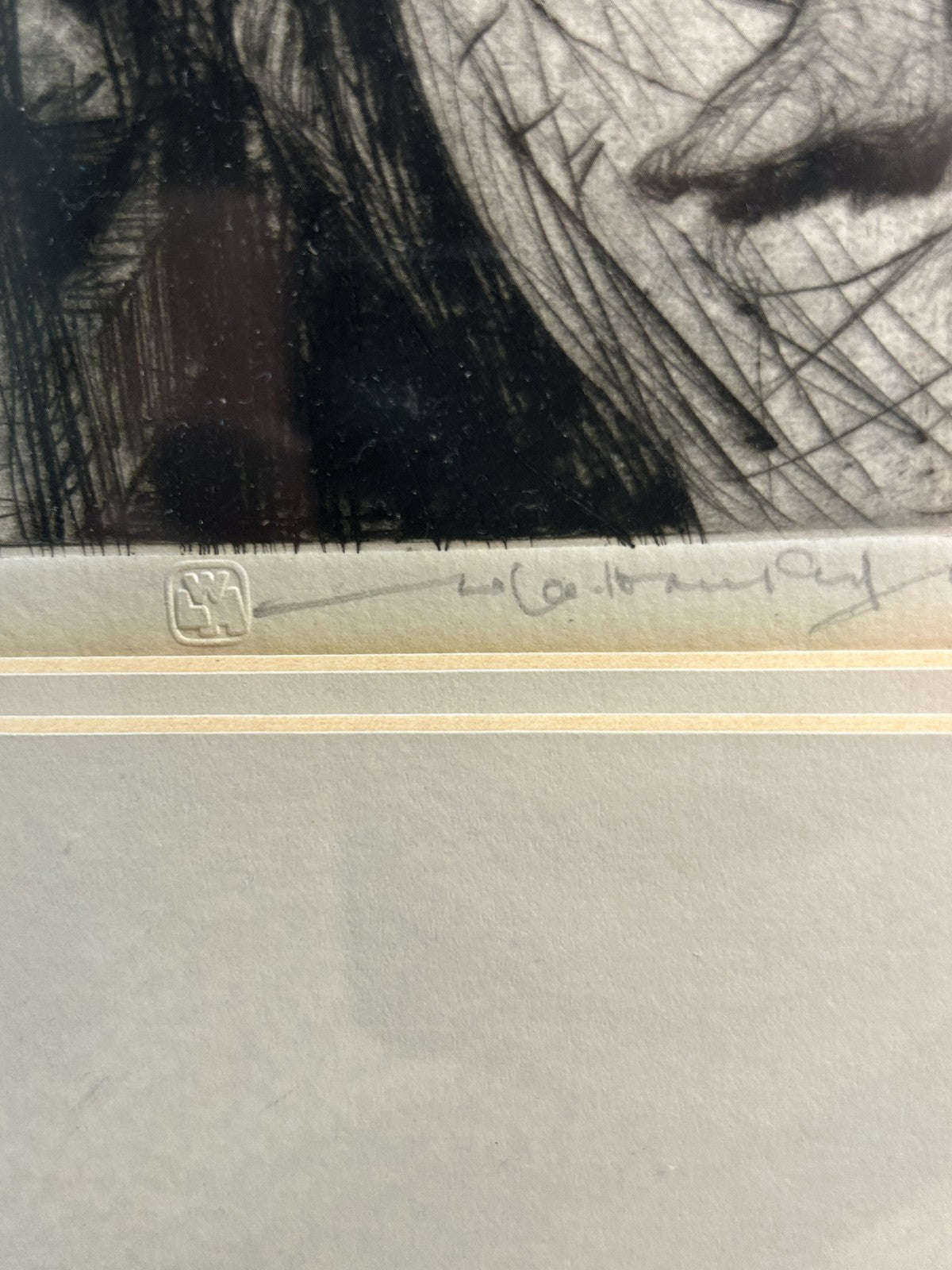 William LeeHankey — Drypoint Etching — Mother & Child Embrace3