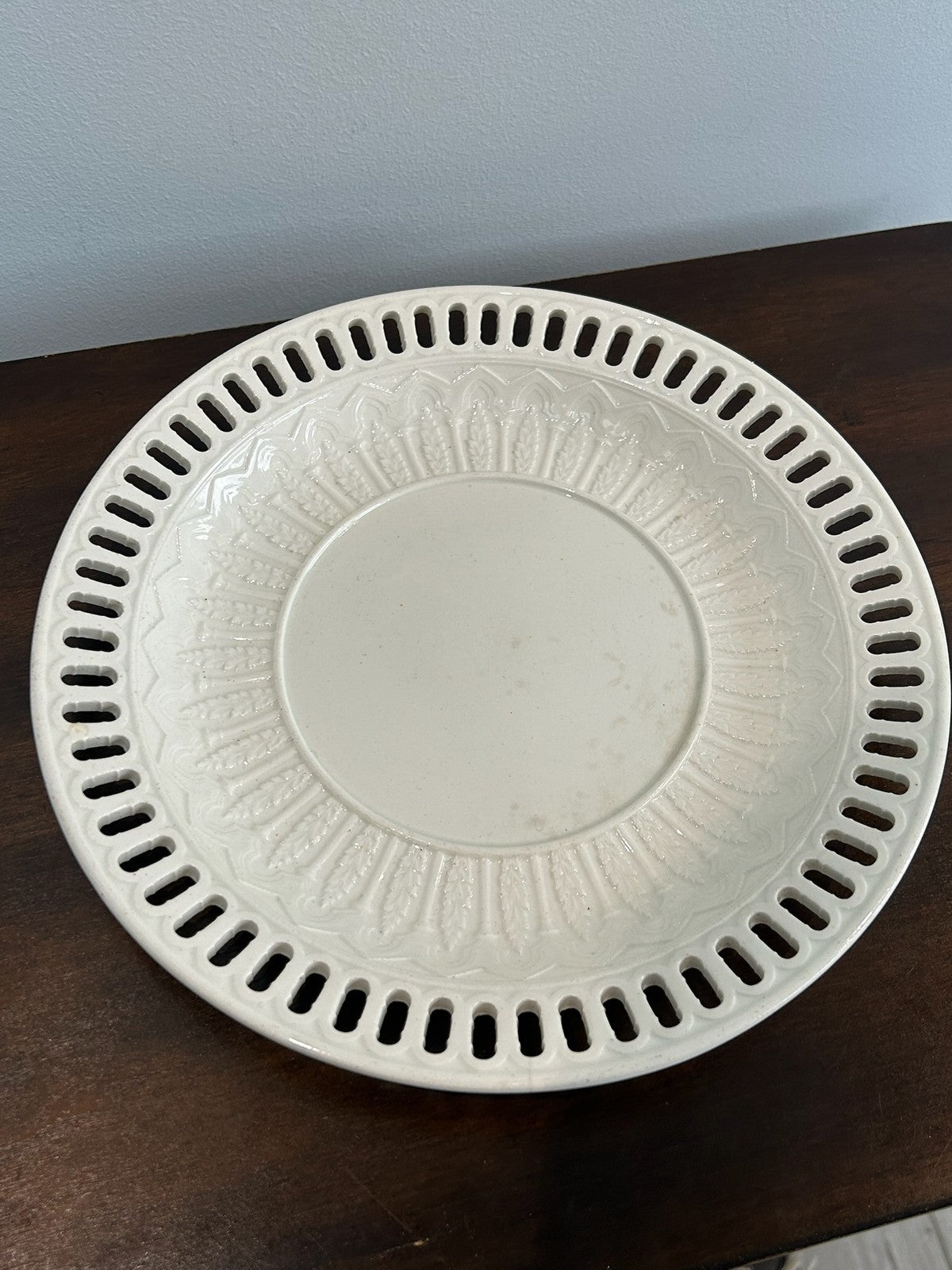 Antique Wedgwood Creamware Pierced Rim Dish Early 19th Century c.18200
