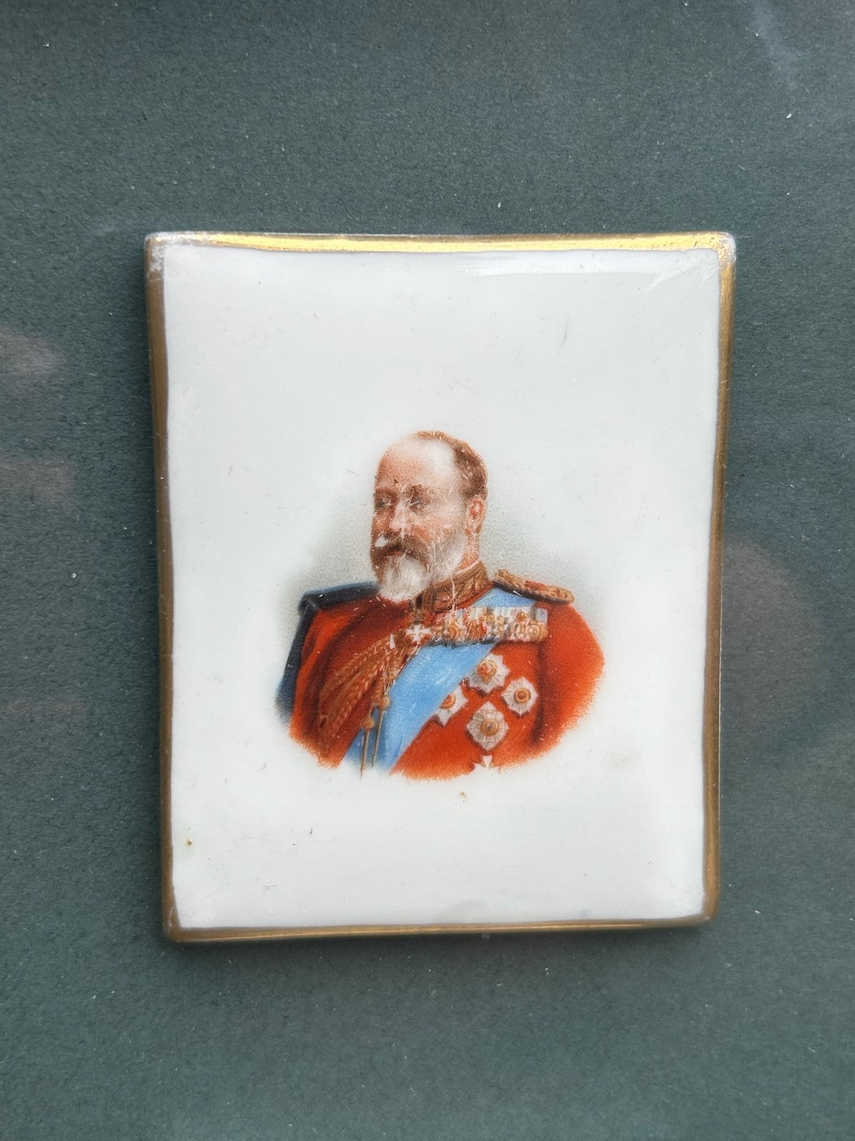 Edward VII & Queen Alexandra Antique Porcelain Portrait Plaques Pair Rare1