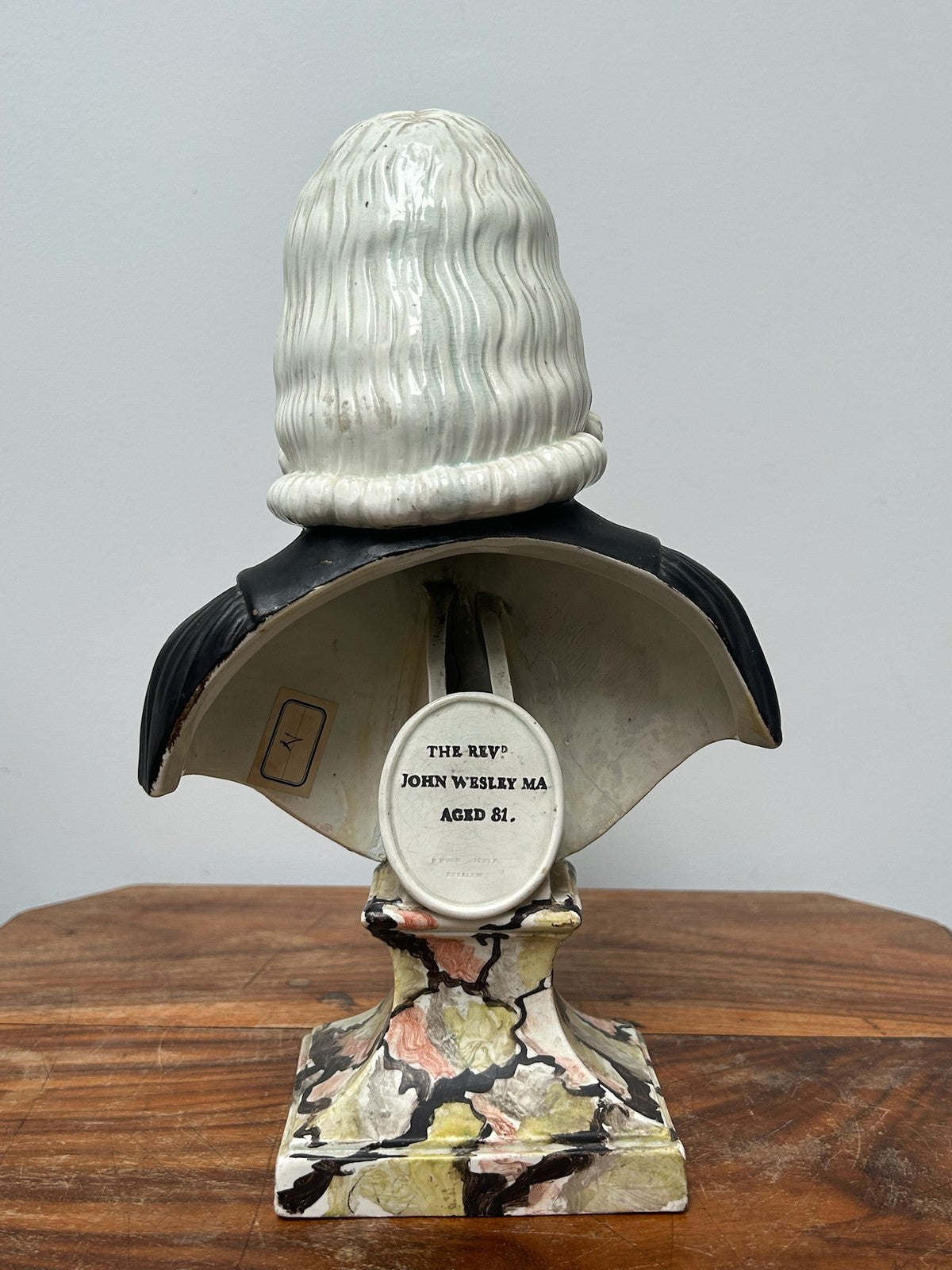 Rare First Model Enoch Wood John Wesley Bust Aged 81 c1784 Earliest Pearlware4