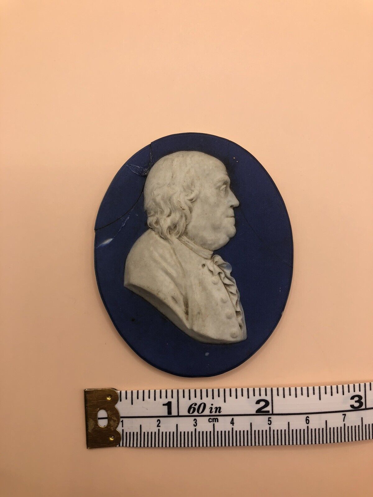 Wedgwood benjamin Franklin Early 18th century medallion/plaque - repaired