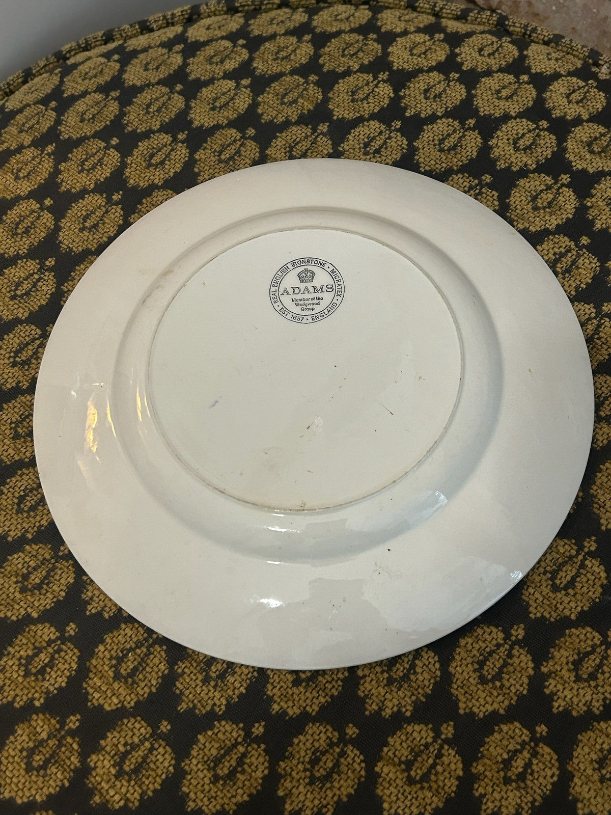 Vintage Adams Alphabet Clock Face Plate Micratex Ironstone Wedgwood Group1