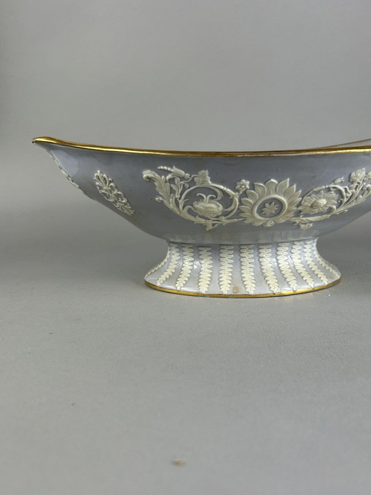 Ridgway 19thC Neoclassical Sprigged Staffordshire Centerpiece Bowl