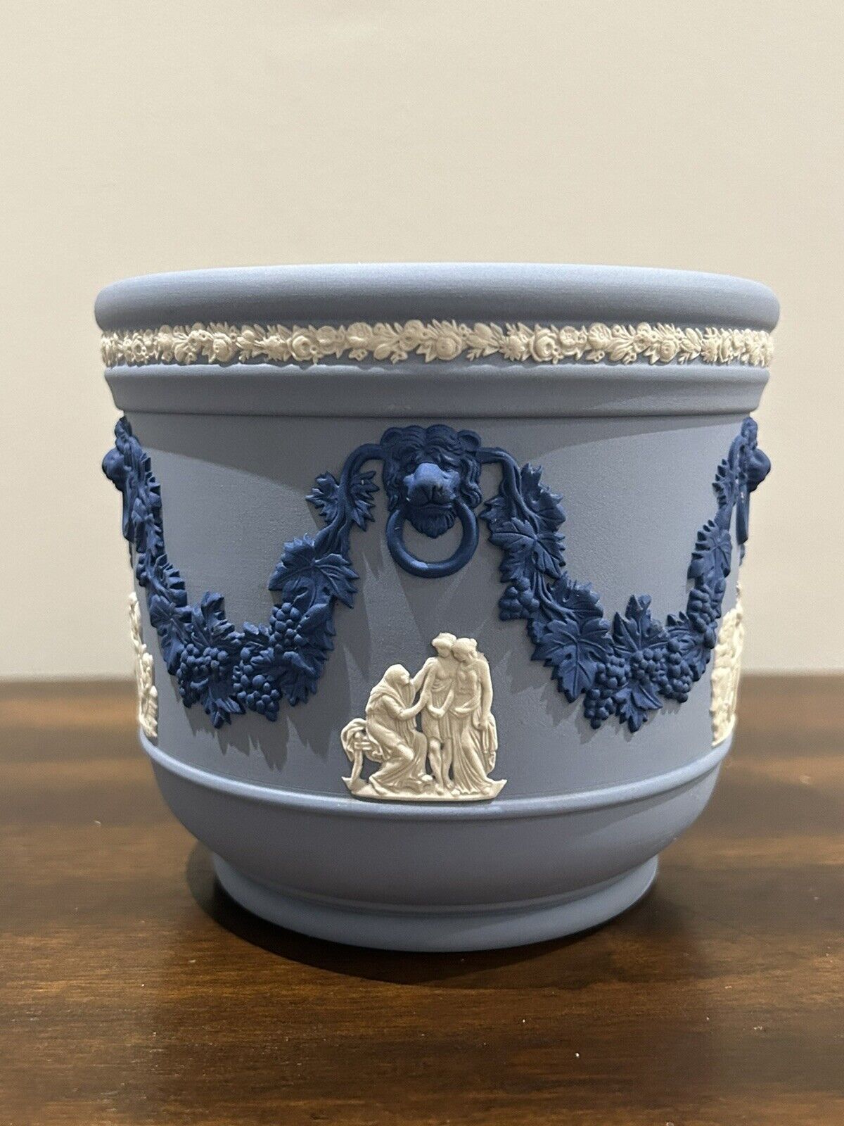 Antique Wedgwood Jasperware Tricolor Jardiniere Planter