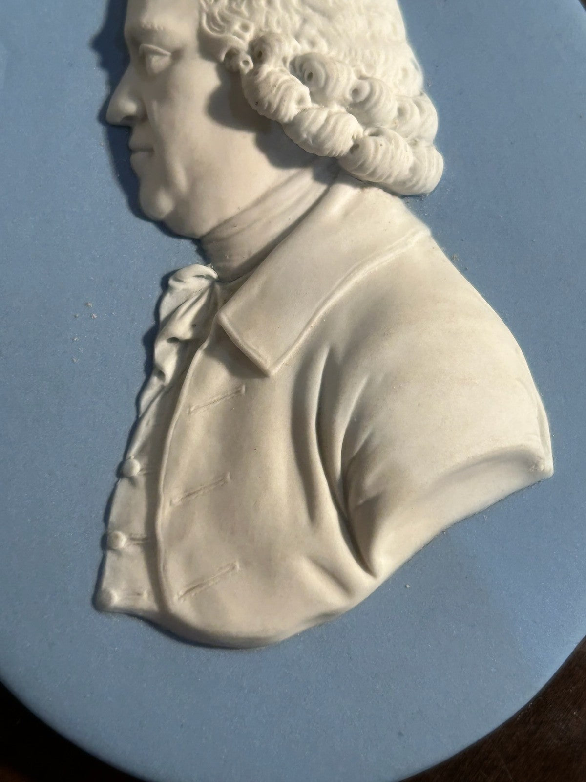 Antique 18thC Wedgwood Blue Jasper Portrait Medallion Josiah Wedgwood Himself2