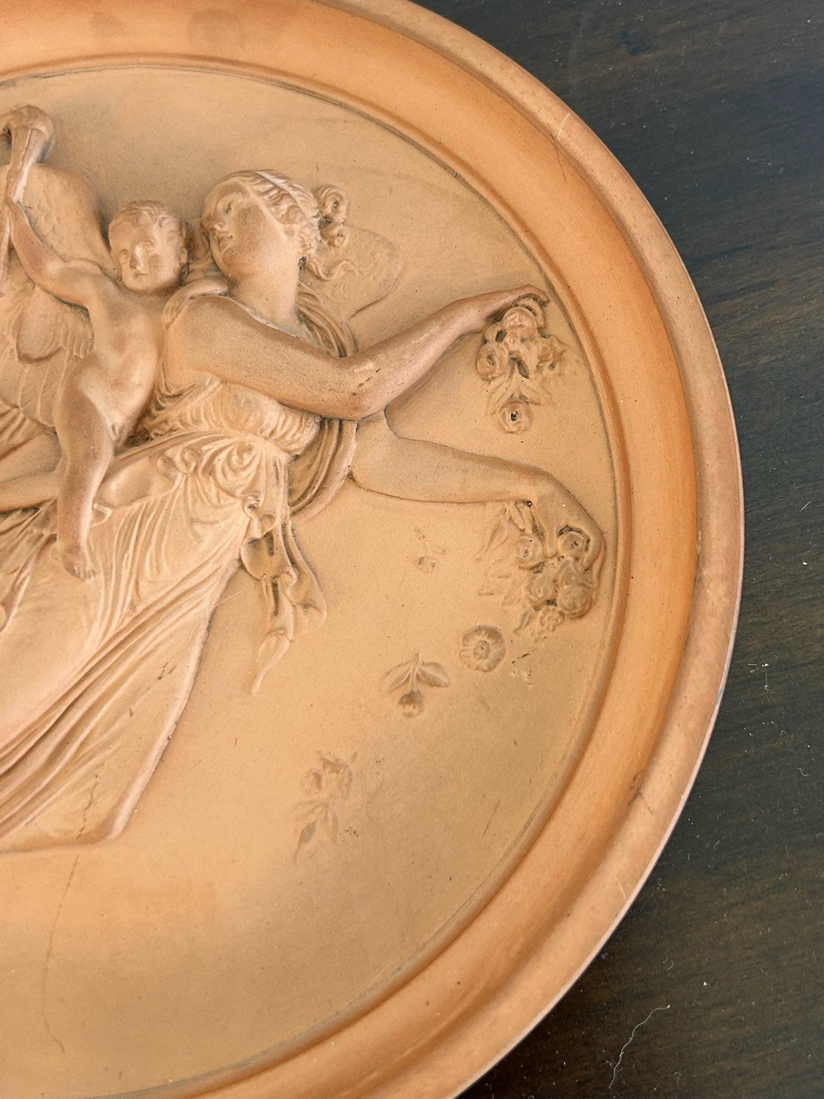 P. Ipsen Copenhagen Terracotta Relief Plaque Classical Figure No.3923