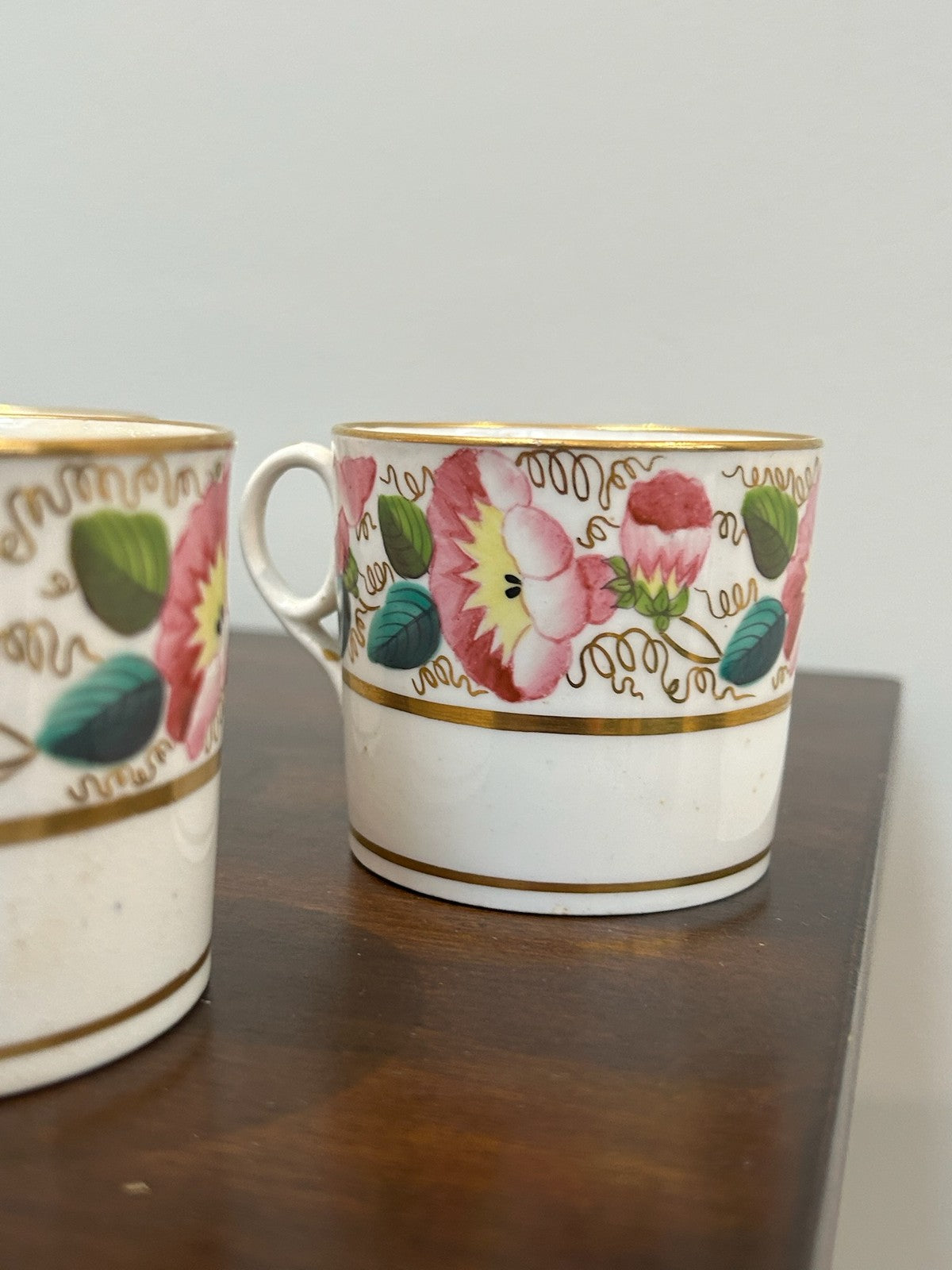 Set 7 Early 19th Century English Porcelain Coffee Cans c.1810 Possibly New Hall5
