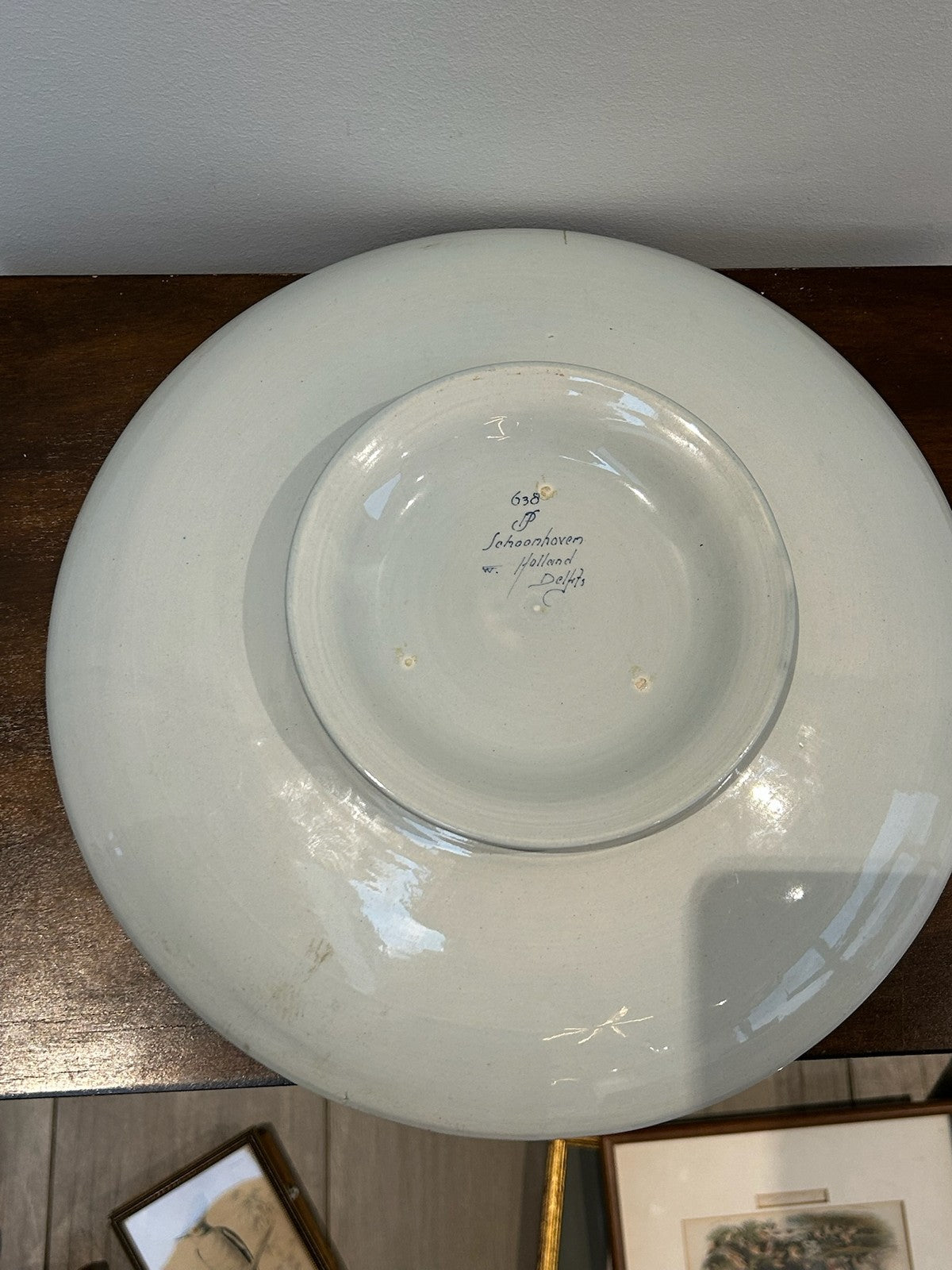 Vintage Boch Delft Plate Van Uden Rotterdam SS Maashaven Shipping Commemorative9