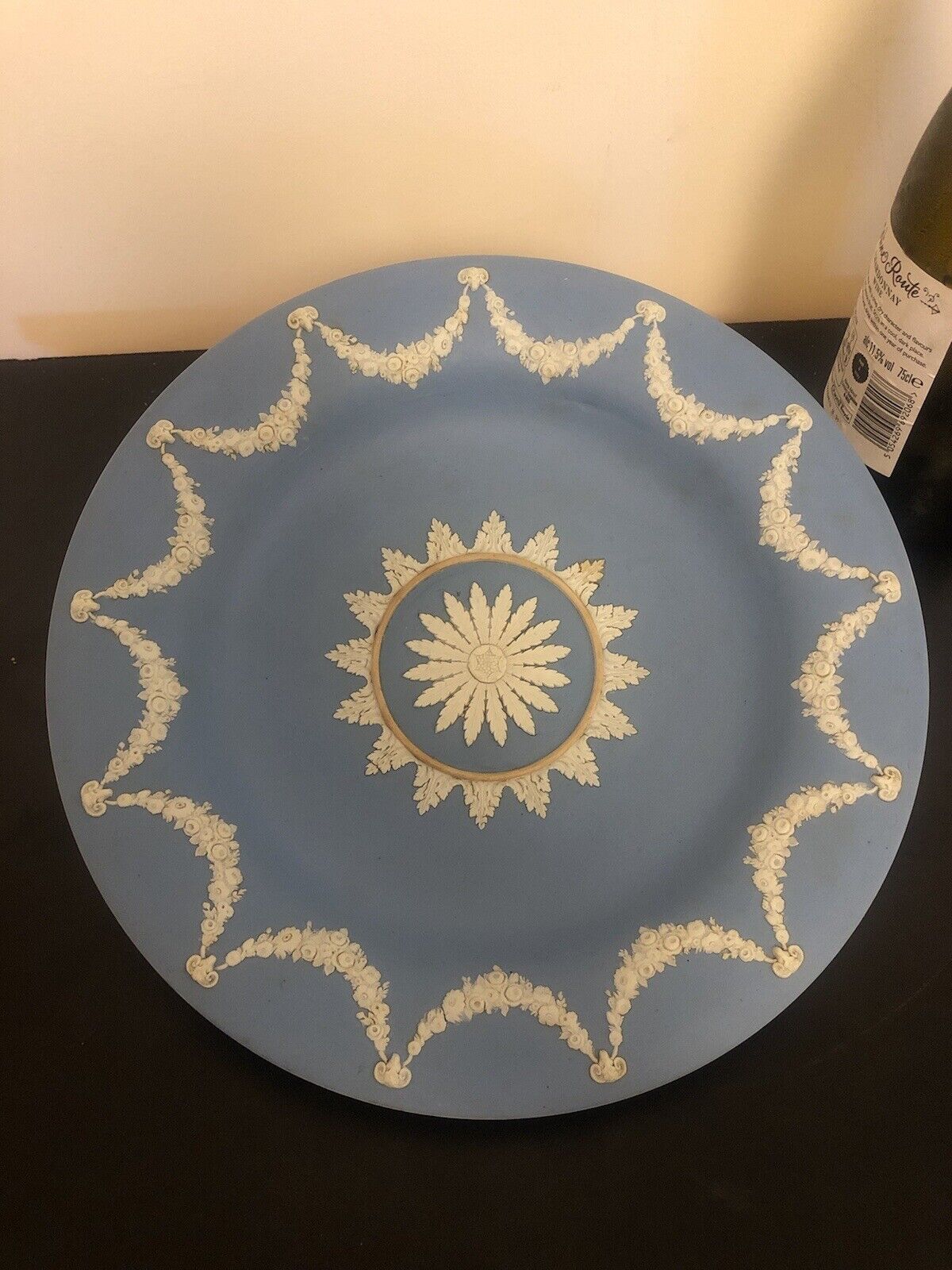 Wedgwood Large Acanthus Leaf Light Blue Early Jasperware Plate