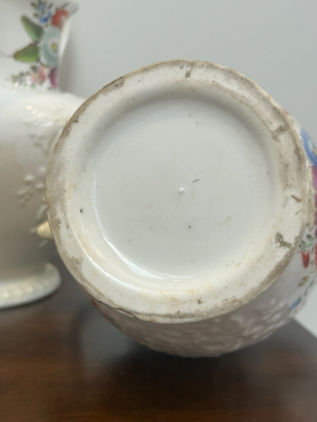 Set of Four Coalport Porcelain Water Jugs c1830 Hand Painted Floral6
