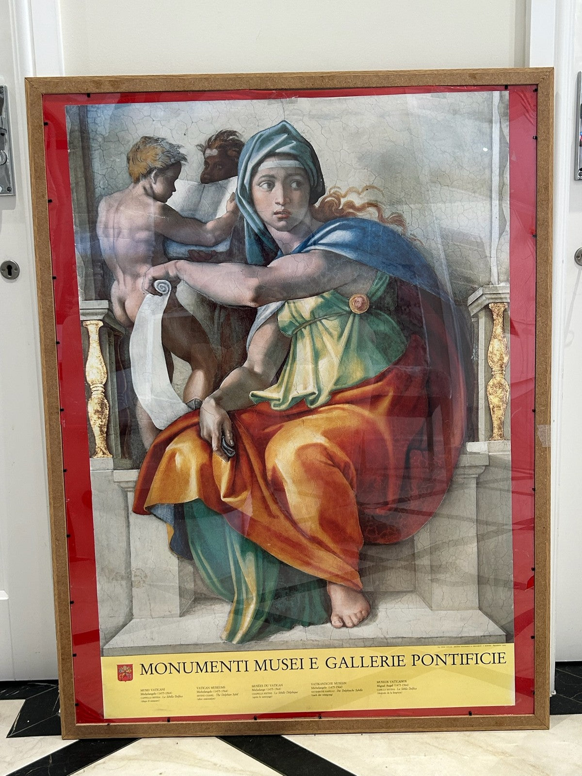 Framed Vatican Museums Photographic Print Sistine Figures 107x87cm1