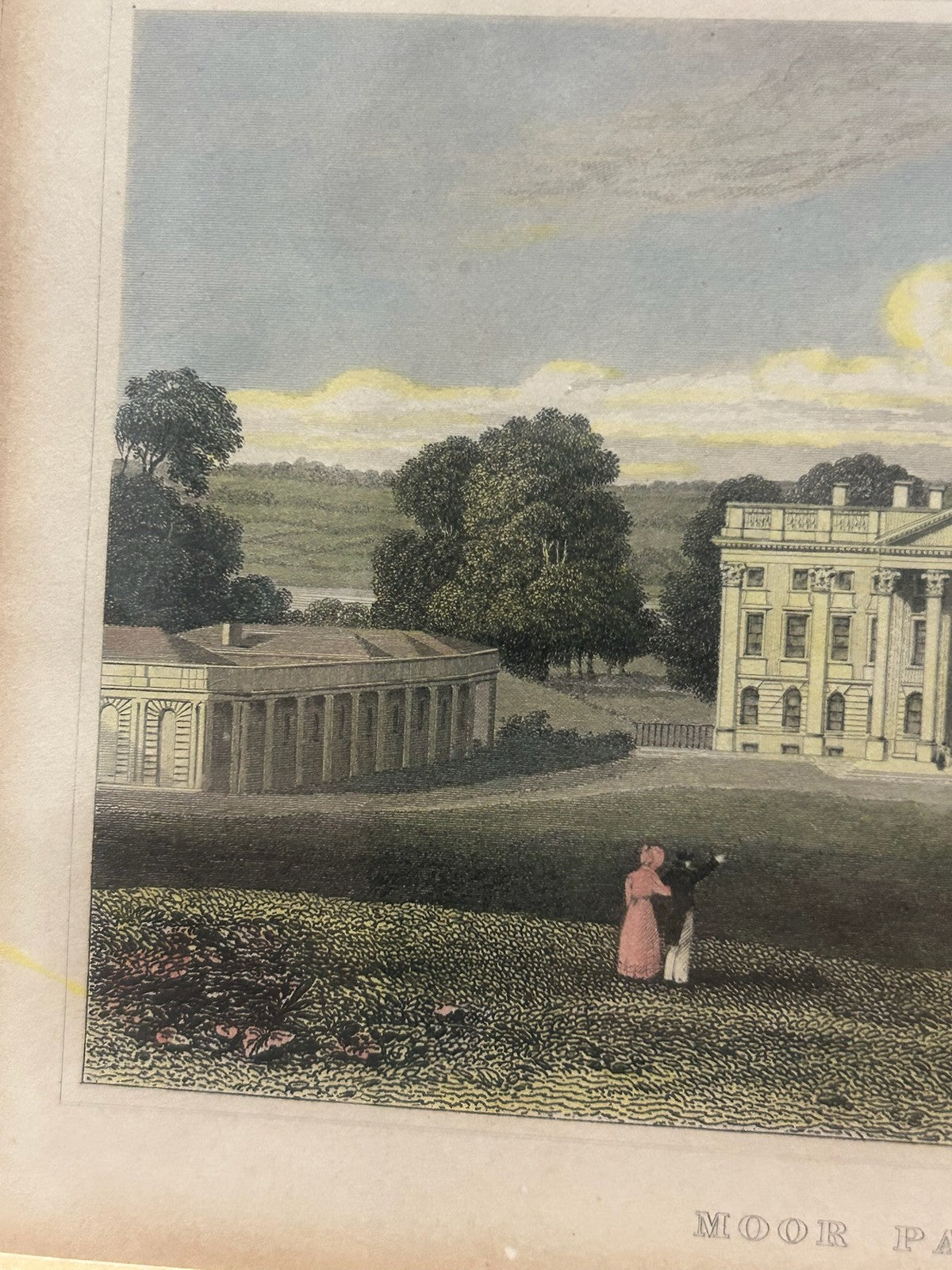 Antique Moor Park Hertfordshire Engraving Neale c.1820 Capability Brown4