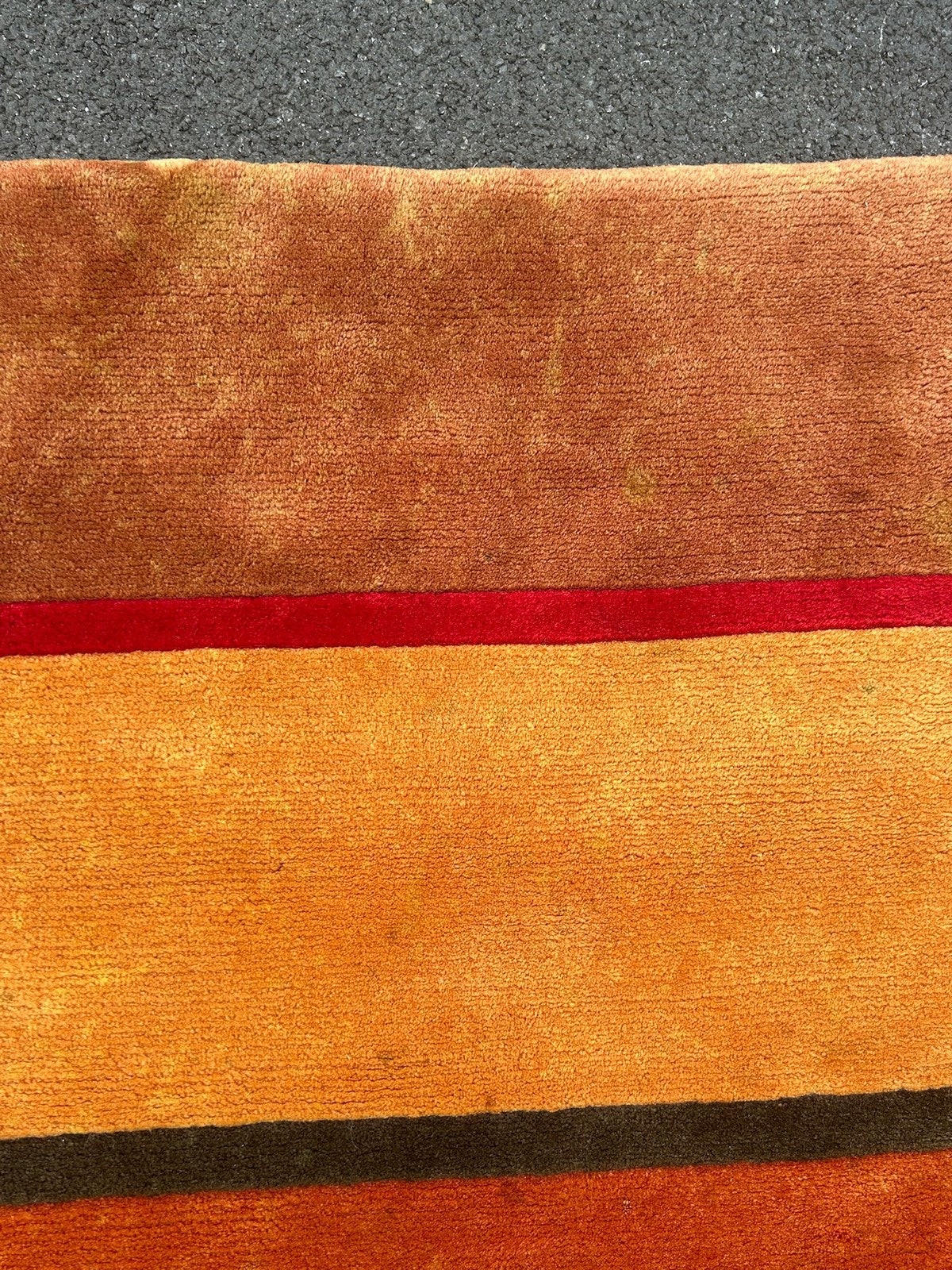 Modern Tibetan Nepalese Hand Knotted Striped Wool Rug Designer 176x120cm8
