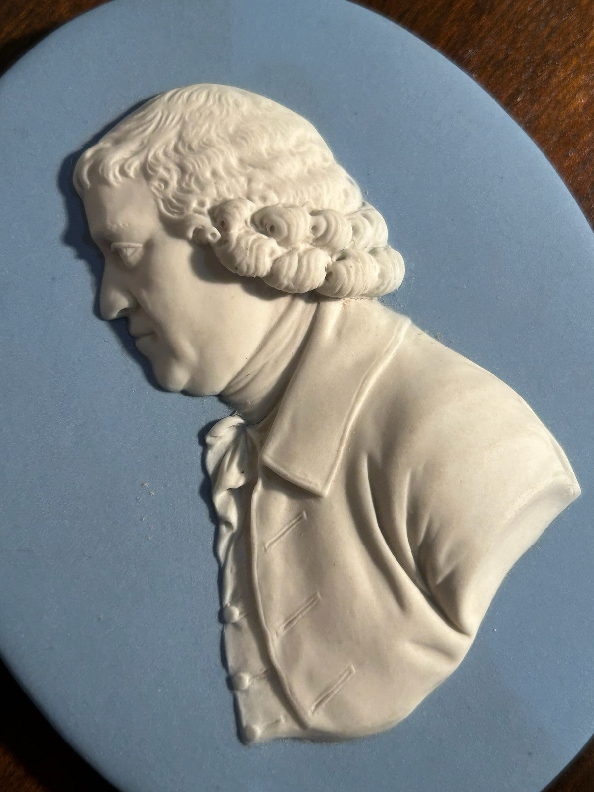 Antique 18thC Wedgwood Blue Jasper Portrait Medallion Josiah Wedgwood Himself5