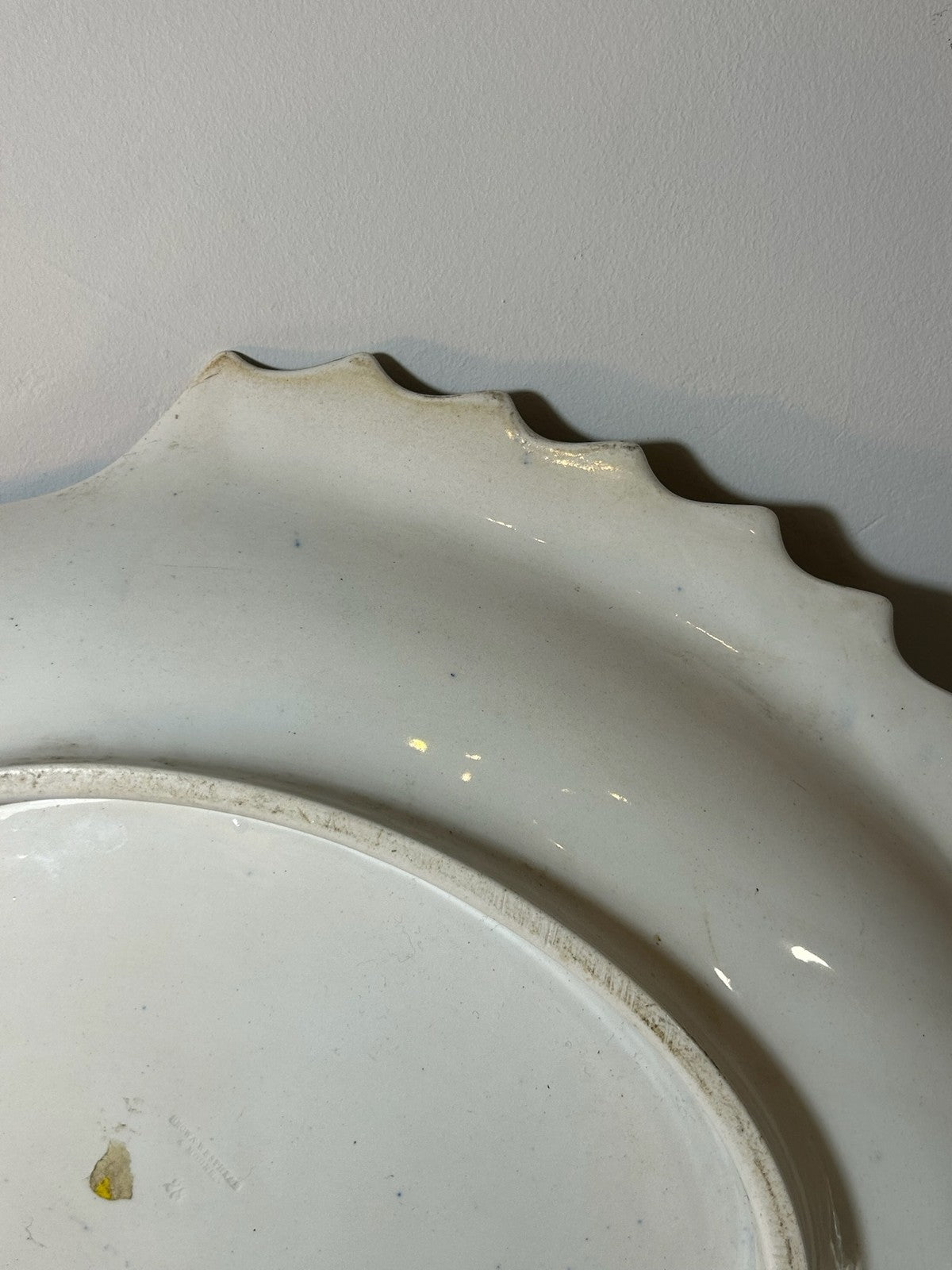 Large Brown Westhead Moore Blue Onion Pattern Fish Platter Victorian 58cm A/F12