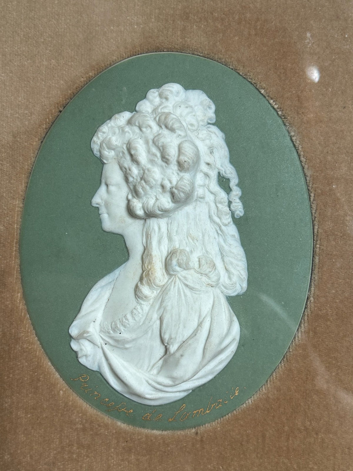 Pair Framed 18th Century Wedgwood Green Jasper Portrait Medallions Duke of York4