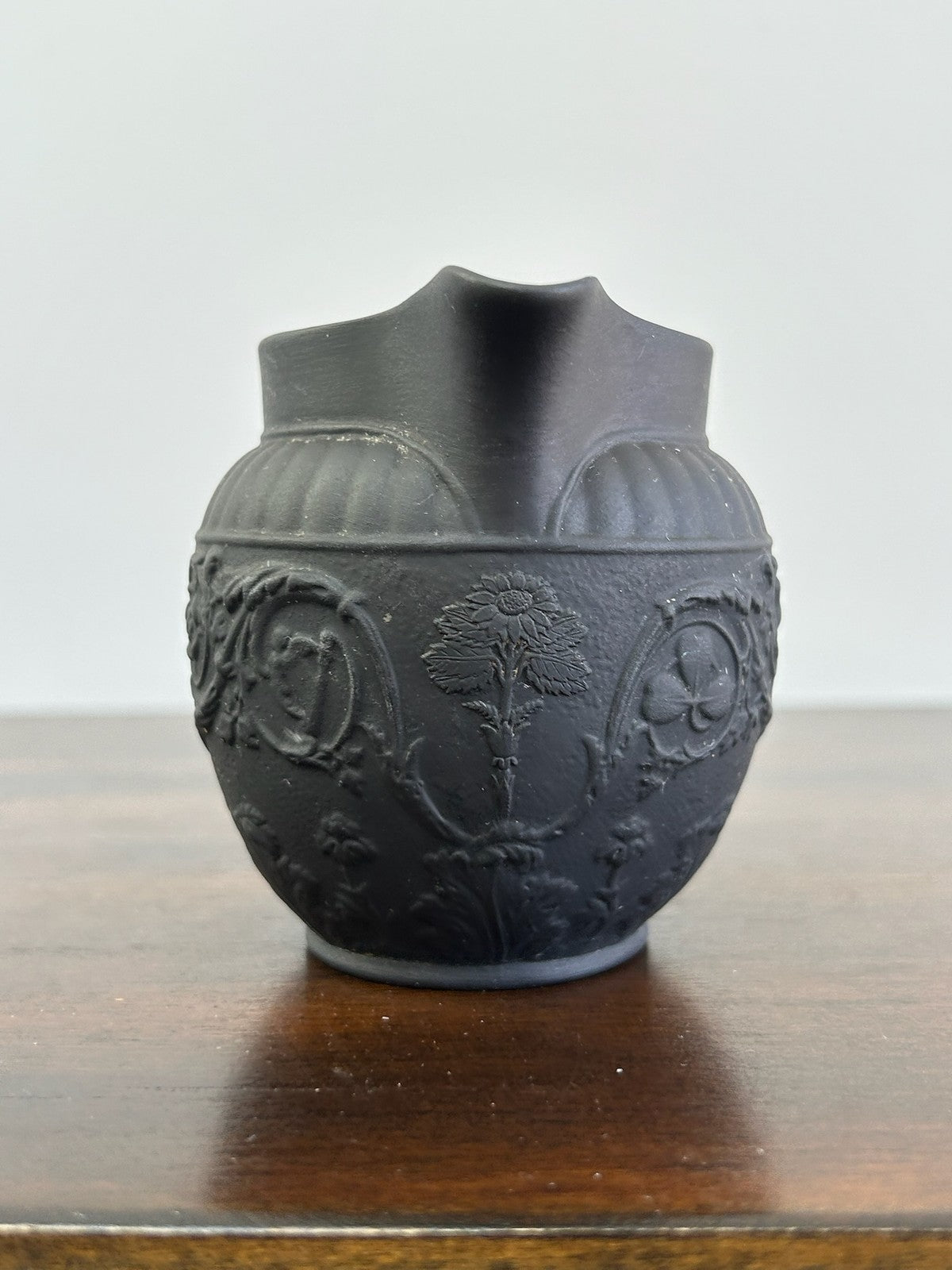 Wedgwood Black Basalt "Four Nations" Jug 19th Century Antique English3