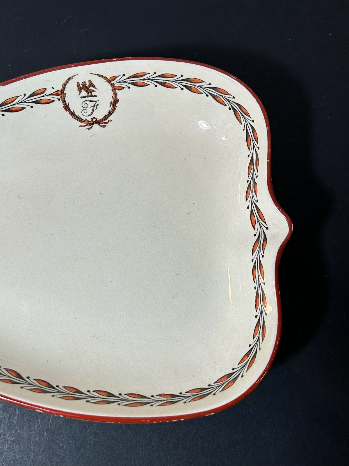 Antique Wedgwood Queens Ware Crested Heart Shaped Dessert Dish Mortlocks 18872